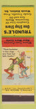Matchbook Cover - Trundle's One Stop Store Woods Station GA hillbilly oil gas
