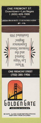 Matchbook Cover - Golden Gate Casino Hotel Las Vegas NV