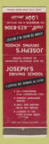 Matchbook Cover - Joseph's Driving School Newark NJ