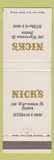 Matchbook Cover - Nick's Boston MA