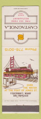 Matchbook Cover - Castagnola Restaurant San Francisco CA
