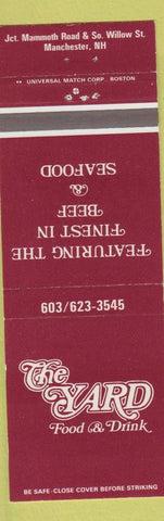 Matchbook Cover - Yard Food Drink Manchester NH maroon