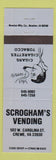 Matchbook Cover - Scrogham's Vending Crewe VA Tobacco WEAR