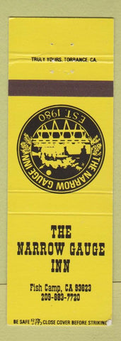 Matchbook Cover - Narrow Gauge Inn Fish Camp CA