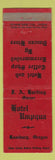 Matchbook Cover - Hotel Umpqua Roseburg OR WEAR