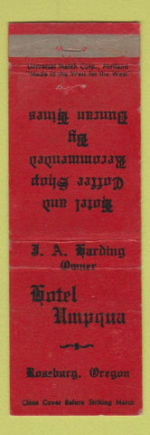 Matchbook Cover - Hotel Umpqua Roseburg OR WEAR