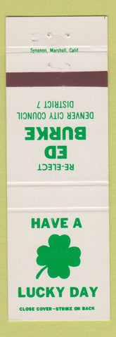 Matchbook Cover - Ed Burke Denver City Council Election