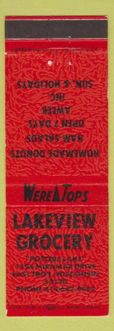 Matchbook Cover - Lakeview Grocery East Troy WI