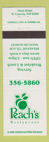 Matchbook Cover - Peach's Restaurant North Conway NH
