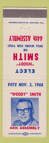Matchbook Cover - Woody Smith 44th Assembly CA?