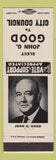 Matchbook Cover - John G Good For City Council election