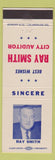 Matchbook Cover - Ray Smith City Auditor Election CA?