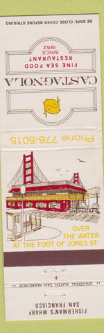 Matchbook Cover - Castagnola Seafood Restaurant San Francisco CA