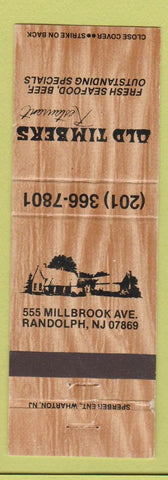 Matchbook Cover - Old Timbers Restaurant Randolph NJ