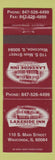 Matchbook Cover - Lakeside Inn Eatery Tavern Wauconda IL