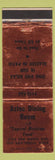 Matchbook Cover - Aztec Dining Room San Diego CA WEAR bronze