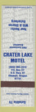 Matchbook Cover - Crater Lake Motel Chemult OR