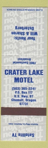 Matchbook Cover - Crater Lake Motel Chemult OR