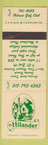 Matchbook Cover - Hiland Golf Club Hilander Queensburg NY WEAR