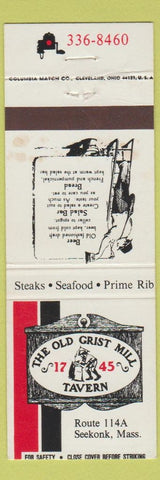 Matchbook Cover - Old Grist Mill Tavern Seekonk MA