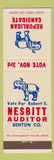 Matchbook Cover - Nesbitt Auditor Benton County Republican IL?