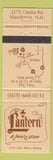 Matchbook Cover - The Lantern Restaurant Manchester NH