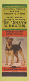 Matchbook Cover - Milton Payne Jr Match Collector Franklin TN Bryan TN Terrier