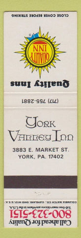 Matchbook Cover - York Village Inn York PA Quality Inns