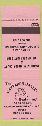 Matchbook Cover - Captain's Gallery Restaurant Old Orchard Beach ME