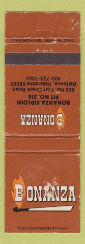 Matchbook Cover - Bonanza Sirloin Pit Bellevue NE WEAR