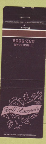 Matchbook Cover - Briff Bacconi's ST Louis? MO WEAR