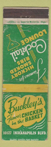Matchbook Cover - Buckley's Chicken in the Basket Highland IN WEAR