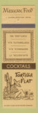 Matchbook Cover - Tortilla Flat Burlington VT Merrimack NH Portsmouth WEAR