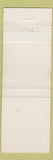 Matchbook Cover - Tortilla Flat Burlington VT Merrimack NH Portsmouth WEAR