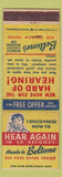 Matchbook Cover - Beltone Hearing Aids girlie
