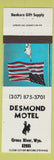 Matchbook Cover - Desmond Motel Green River WY