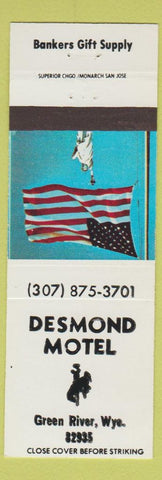 Matchbook Cover - Desmond Motel Green River WY