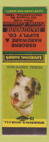 Matchbook Cover - Osborne Hardware Supply Chattanooga TN Wire Haired Terrier
