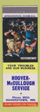 Matchbook Cover - Hoover McCullough Service Hagerstown MD Hip Hip Hooray