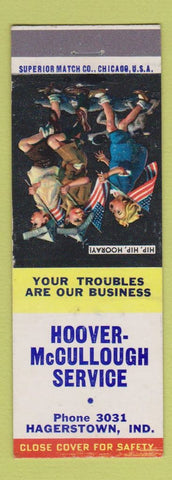 Matchbook Cover - Hoover McCullough Service Hagerstown MD Hip Hip Hooray