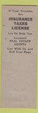 Matchbook Cover - Hoover McCullough Service Hagerstown MD Hip Hip Hooray