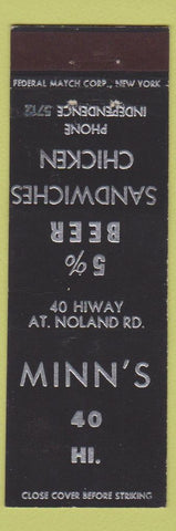Matchbook Cover - Minn's Independence MO