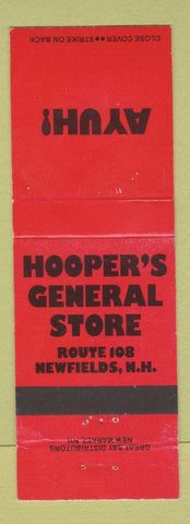 Matchbook Cover - Hooper's General Store Newfields NH WEAR