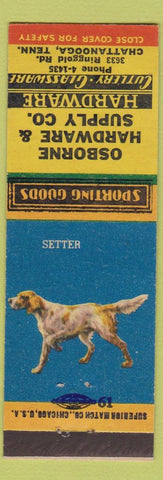 Matchbook Cover - Osborne Hardware Supply Chattanooga TN Setter Dog