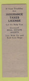 Matchbook Cover - Hoover McCullough Service Hagerstown MD Buddies