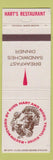 Matchbook Cover - Hart's Restaurant Turkey Farm Meredith NH