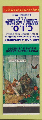 Matchbook Cover - Glass Ceramic Silica Union Columbus OH Kittens