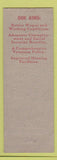 Matchbook Cover - Glass Ceramic Silica Union Columbus OH Kittens