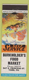 Matchbook Cover - Burkholder's Food Market York PA Fooling Who