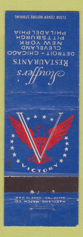 Matchbook Cover - Stouffer's Restaurants Detroit Chicago Cleveland Pittsburgh